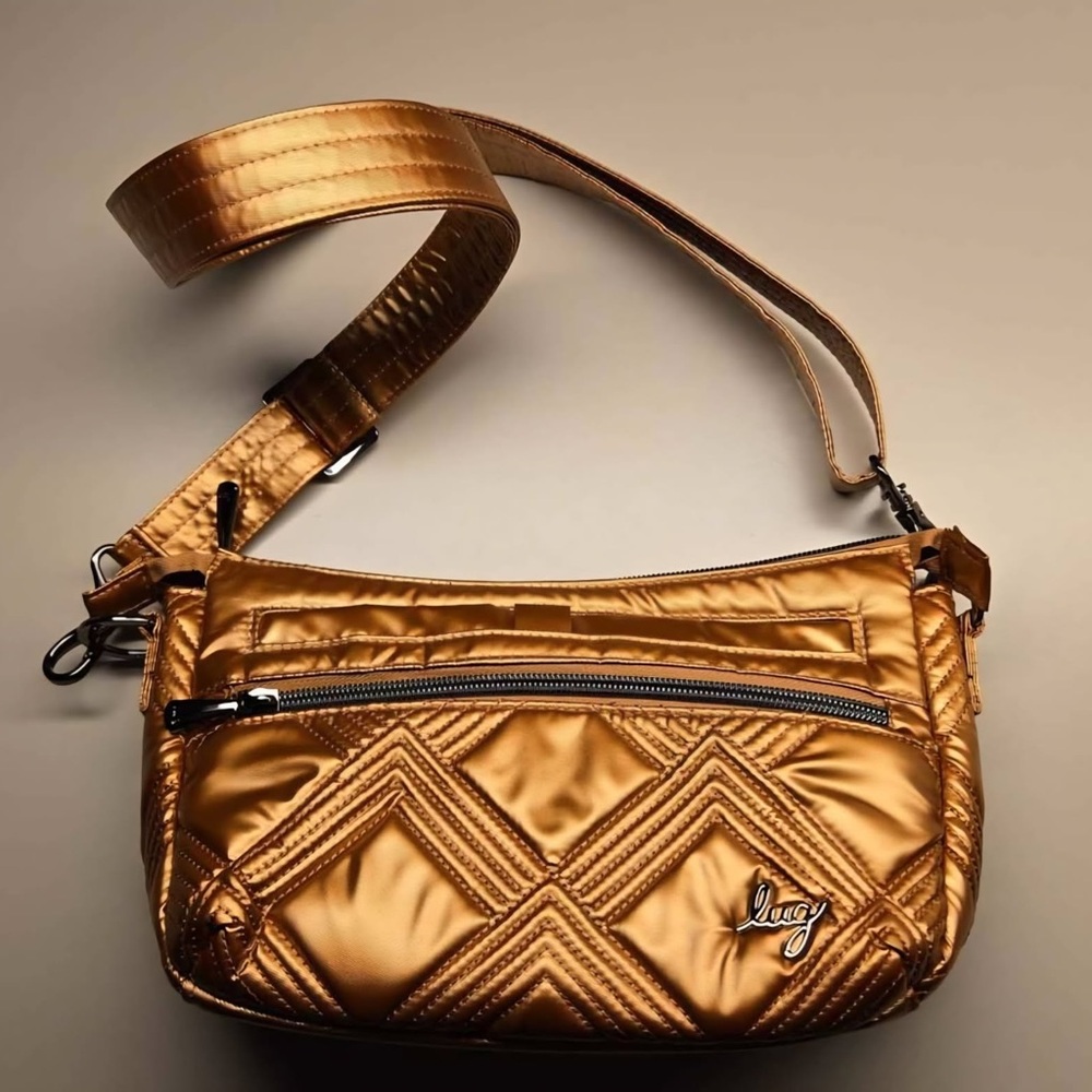 lug Metallic chai Quilted Crossbody Bag